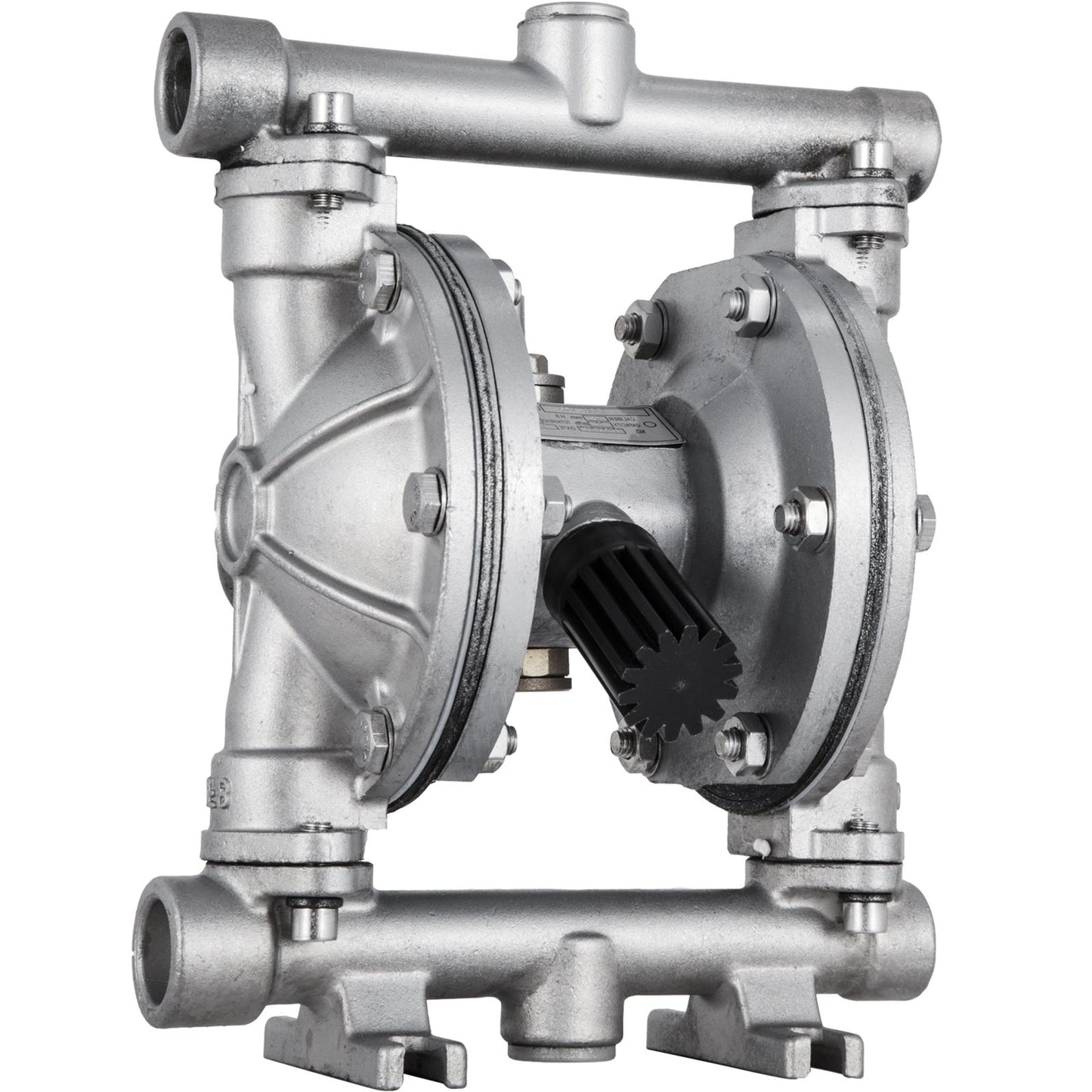 Luftdriven dubbelmembranpump, 1/2 inlopp och utlopp, kropp i rostfritt stål, 3 GPM & Max 90PSI, PTFE-membran pneumatisk överföringspump för petroleum, diesel, olja och lågviskösa vätskor