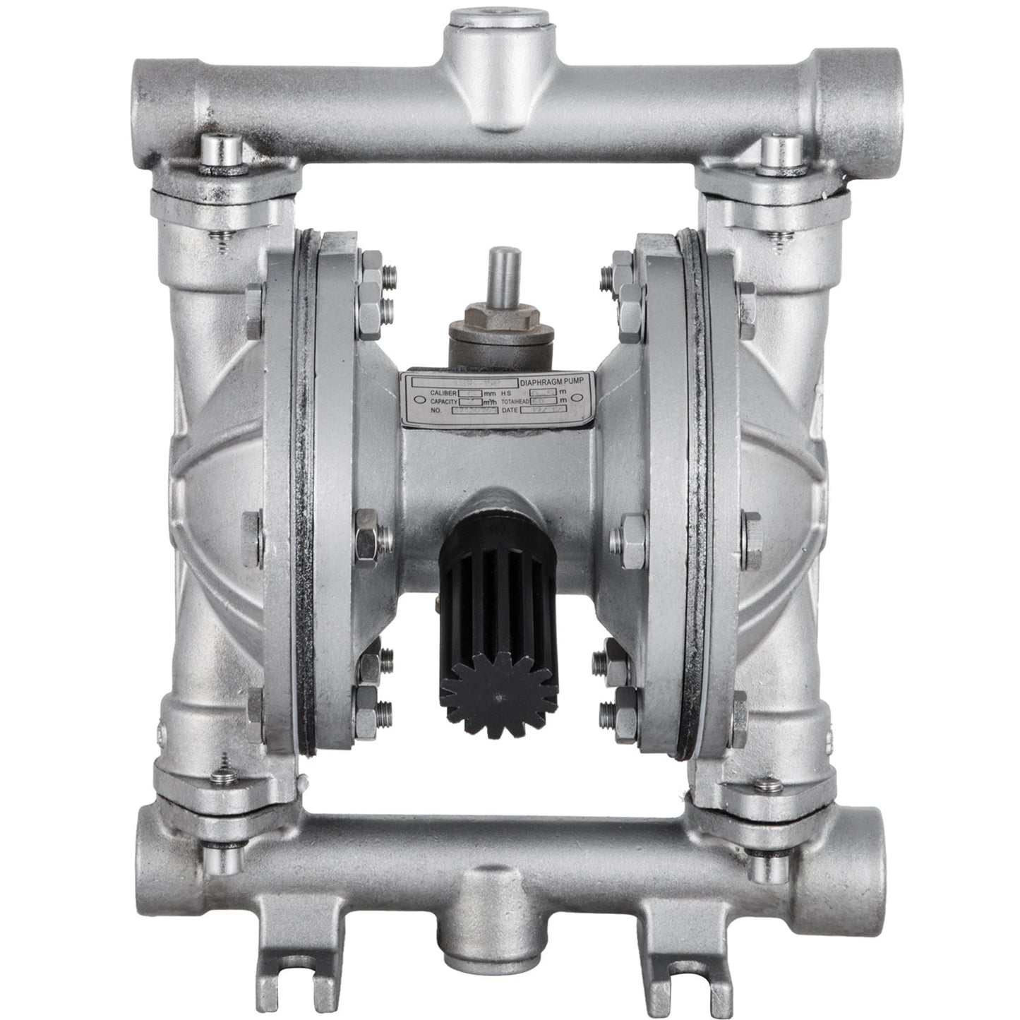 Luftdriven dubbelmembranpump, 1/2 inlopp och utlopp, kropp i rostfritt stål, 3 GPM & Max 90PSI, PTFE-membran pneumatisk överföringspump för petroleum, diesel, olja och lågviskösa vätskor