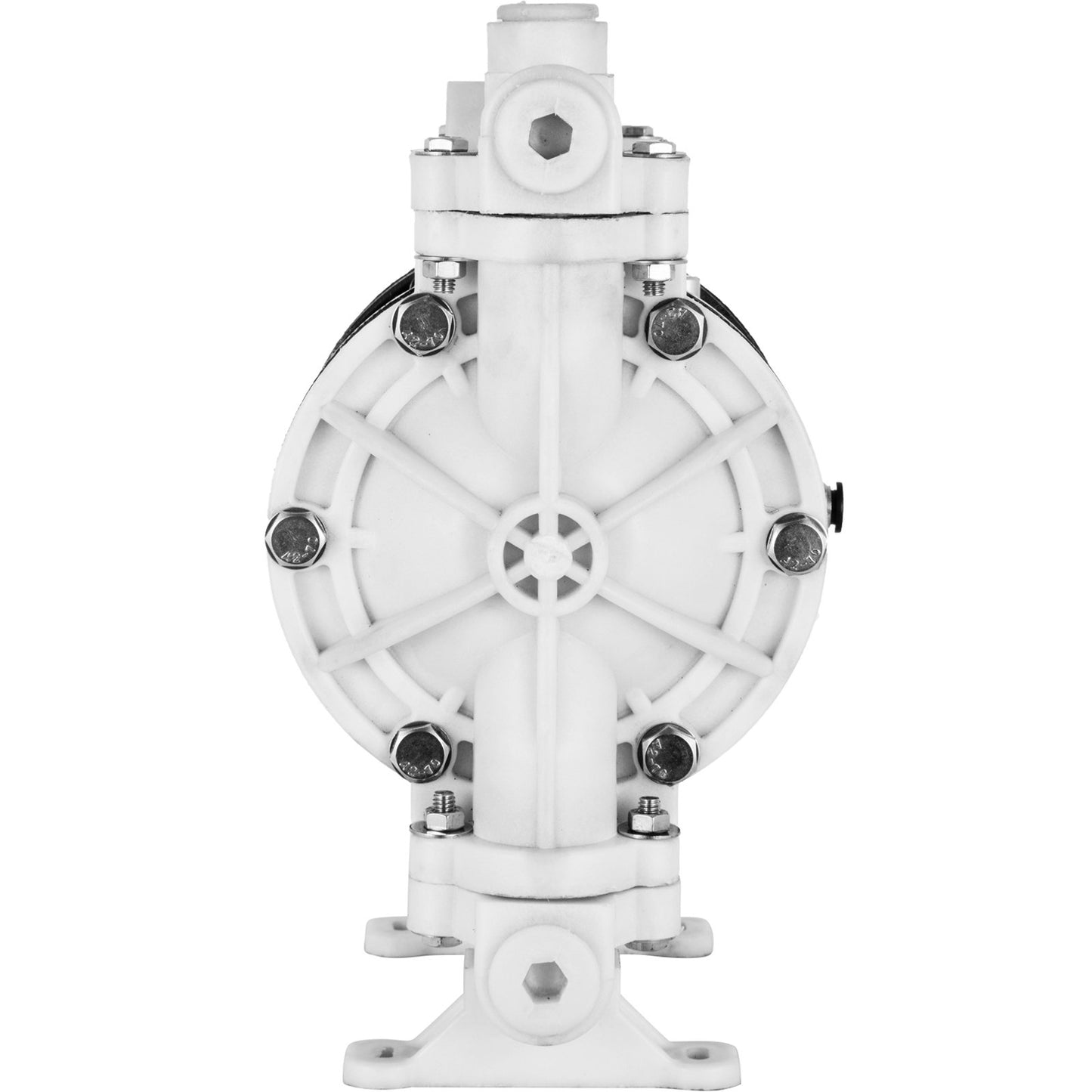 Luftdriven dubbelmembranpump, 1/2 inlopp och utlopp, polypropenkropp, 2,5 GPM & Max 80PSI, PTFE-membran pneumatisk överföringspump för petroleum, diesel, olja och lågviskösa vätskor
