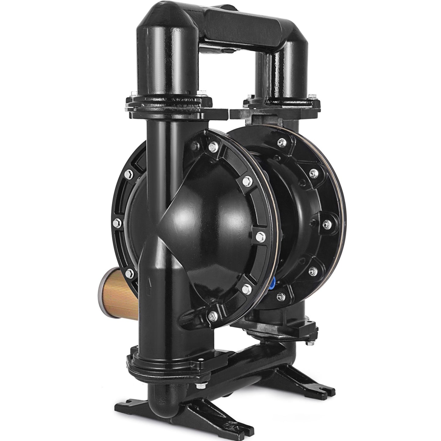 Luftdriven dubbelmembranpump, 2 tums inlopp och utlopp, kropp av aluminiumlegering, 75 GPM & Max 120PSI, Nitrilmembranöverföringspump för petroleum, diesel, olja och lågviskösa vätskor