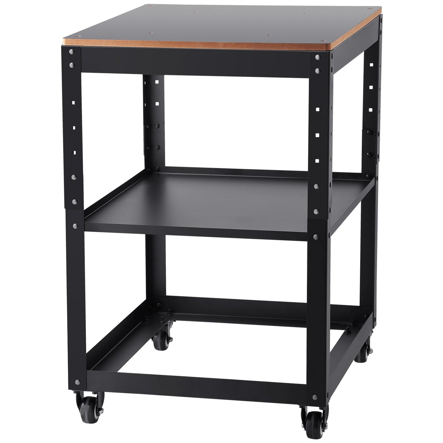 Planhyvel Hyvelställ 100 lbs/ 45 kg tunga laster Hyvelbord med tre växlar i höjdled med 4 stabila hjul och förvaringsutrymme