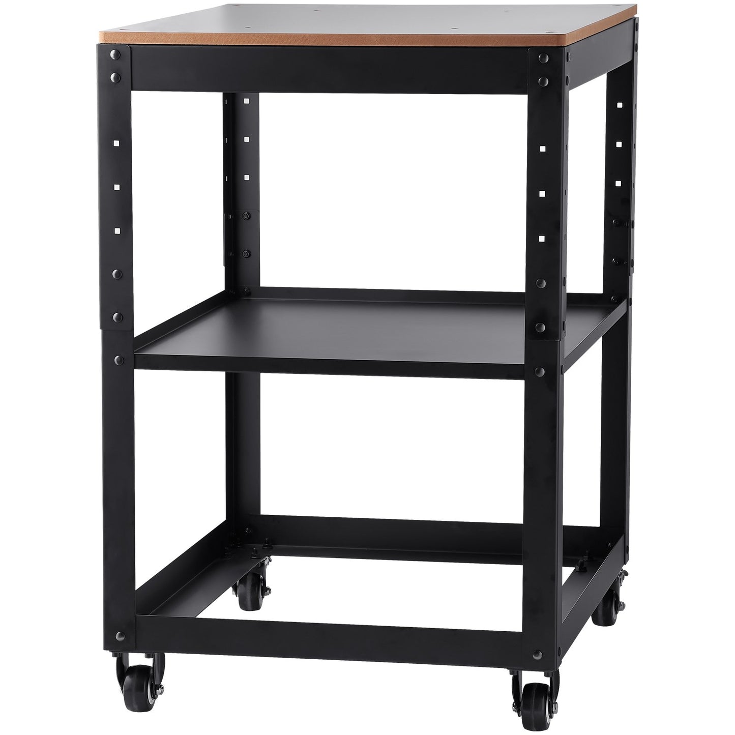 Planhyvel Hyvelställ 100 lbs/ 45 kg tunga laster Hyvelbord med tre växlar i höjdled med 4 stabila hjul och förvaringsutrymme