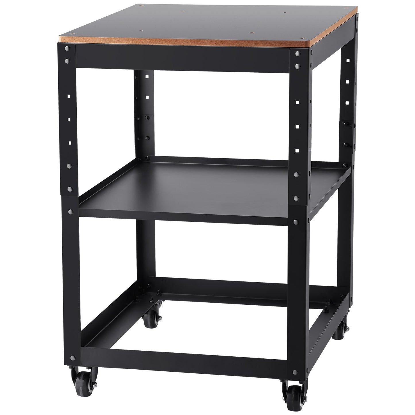 Planhyvel Hyvelställ 100 lbs/ 45 kg tunga laster Hyvelbord med tre växlar i höjdled med 4 stabila hjul och förvaringsutrymme