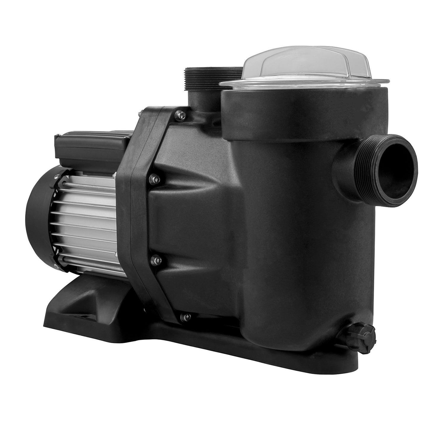 1 HK Pool Pump, 19200 L/h 750W Pool Pump In/Ground Pool Pump med Sil Korg Pool Pump Motor för rent poolvatten 1,97" Inlopp/Utlopp pool filterpump med 2 monteringsslangar