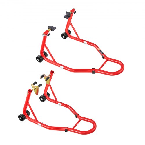 Motorcykel Fram & Bak Stödlyft 850lb Spoolift Paddock Svingarm Röd | EU