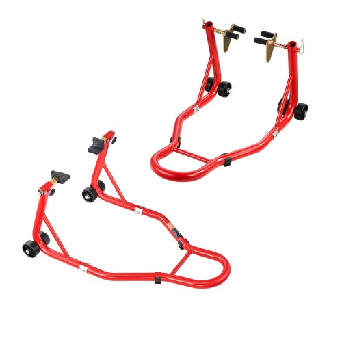 Motorcykel Fram & Bak Stödlyft 850lb Spoolift Paddock Svingarm Röd | EU