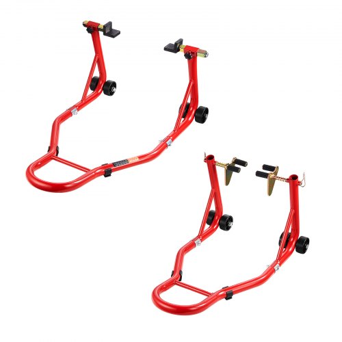 Motorcykel Fram & Bak Stödlyft 850lb Spoolift Paddock Svingarm Röd | EU
