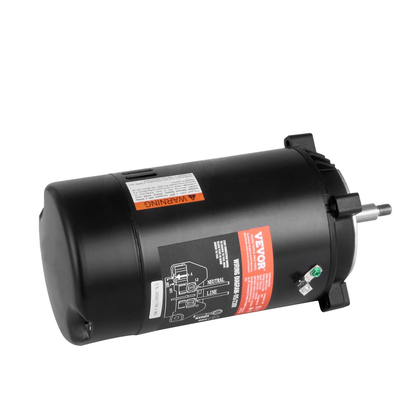 0,75HP Poolpumpmotor 115/230V 8/4 Amp 56J 3450RPM 80μF/250V Kondensator