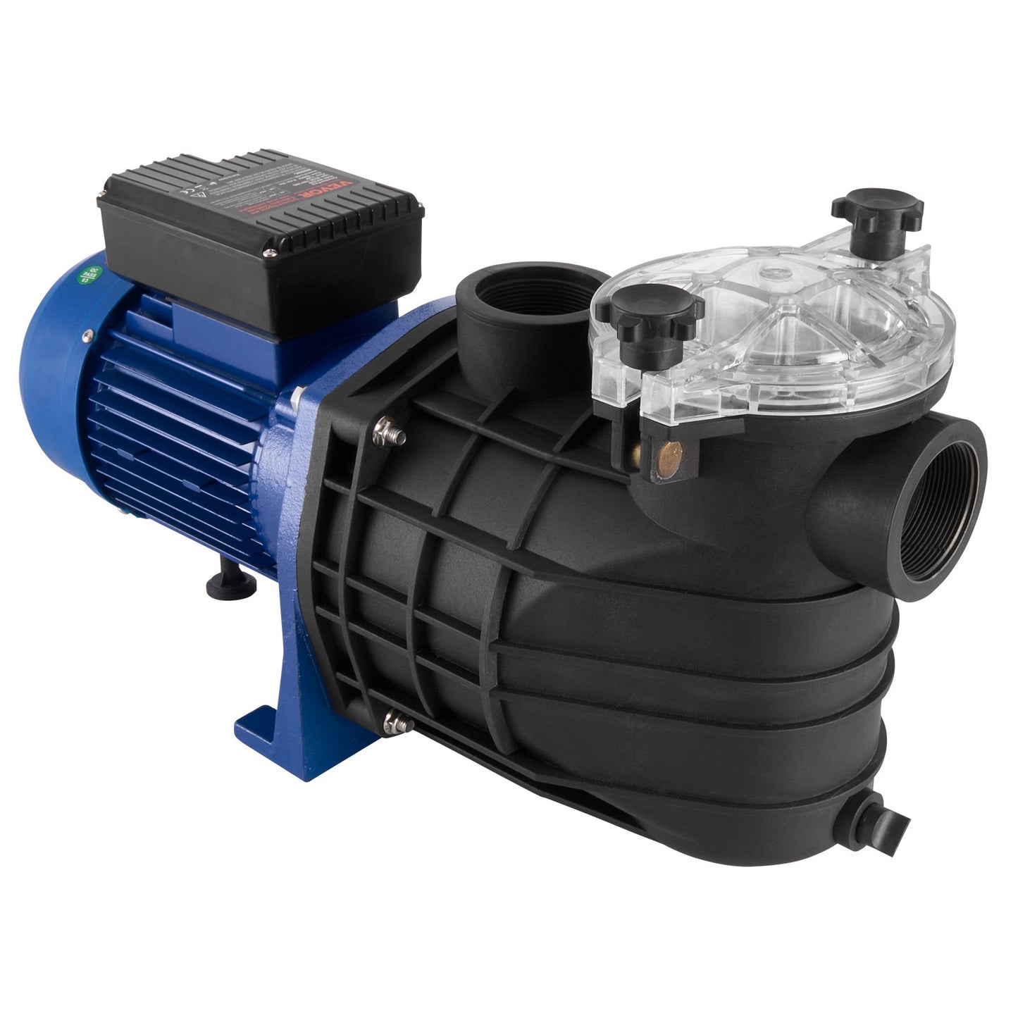 Poolpumpe, 2,5 PS, 120 GPM, max. Durchfluss, Einzelgeschwindigkeits-Filterpumpe, 220 V, 2850 U/min, 50 Fuß max. Förderhöhe, Poolpumpe mit Filterkorb für oberirdische Pools, Whirlpools und Spas