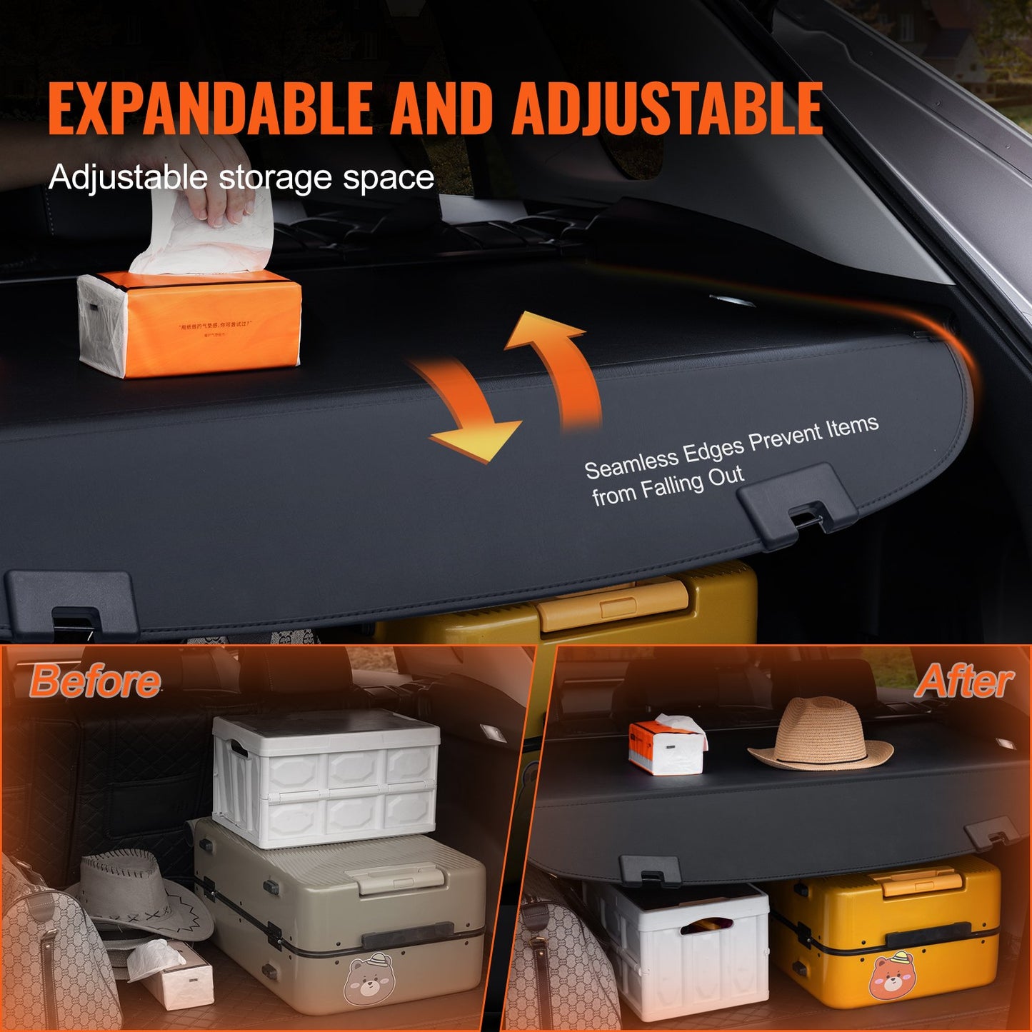 Retractable cargo cover for Mazda CX-5 2017-2024 Upgraded tailgate