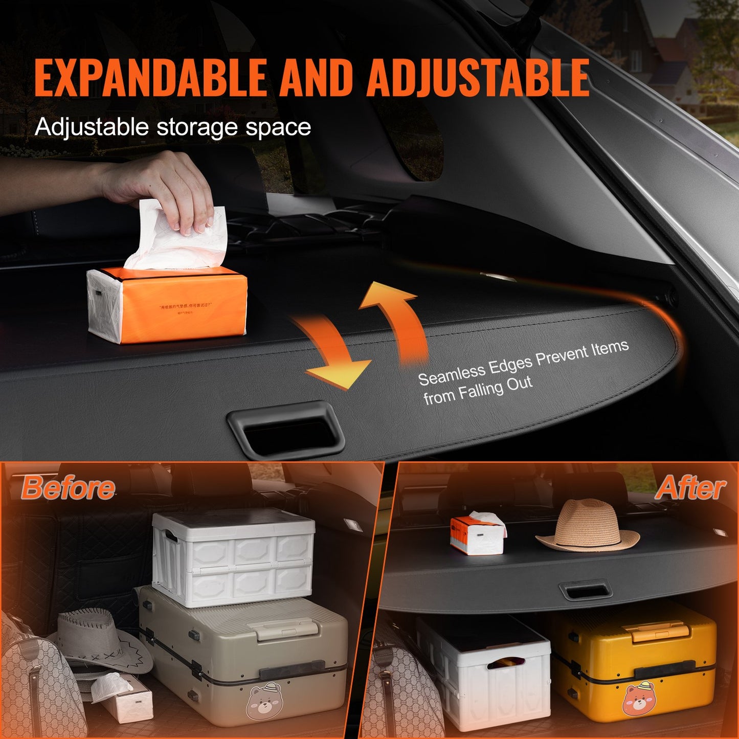 Retractable cargo cover for Toyota RAV4 2019-2024 Tailgate upgrade