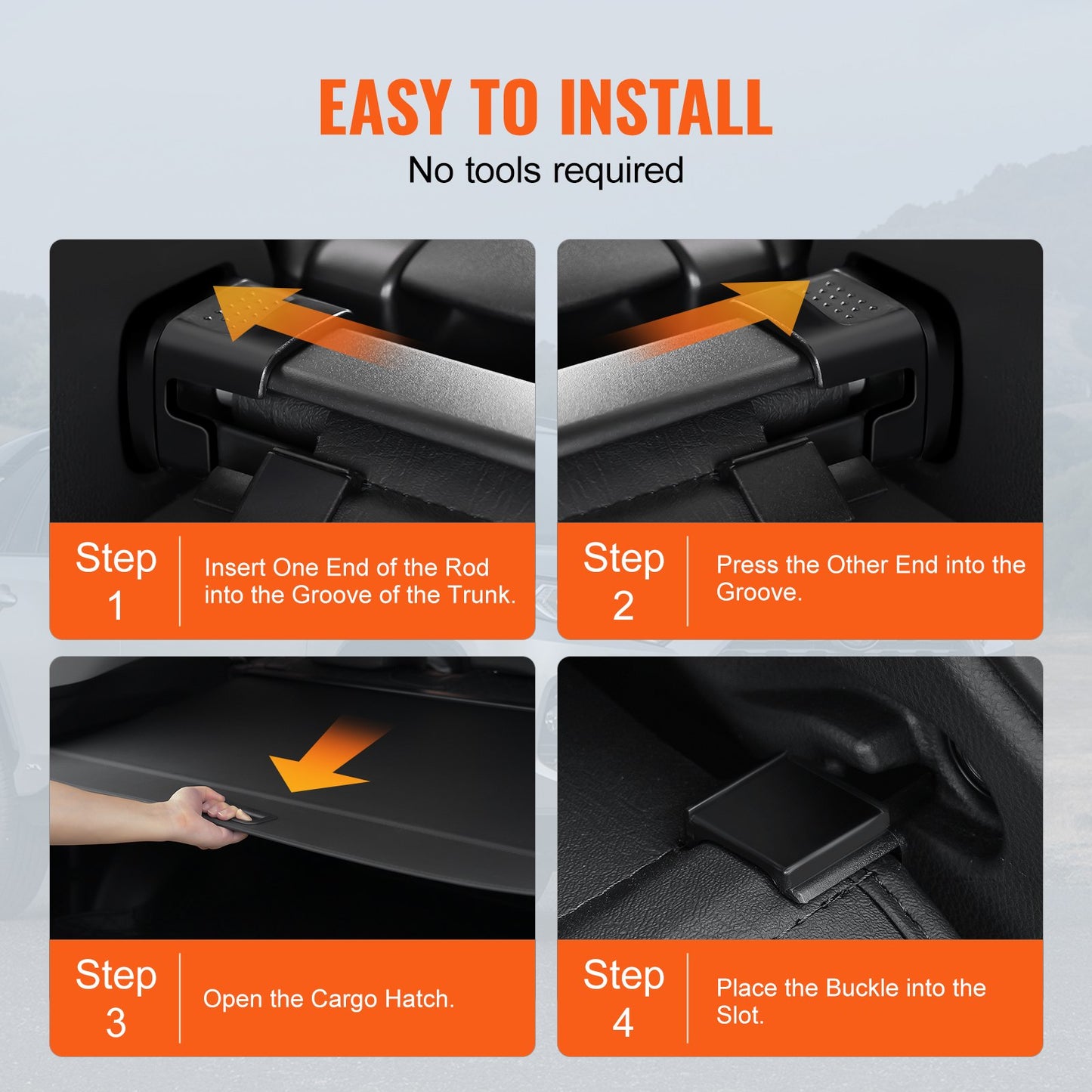 Retractable cargo cover for Toyota RAV4 2019-2024 Tailgate upgrade