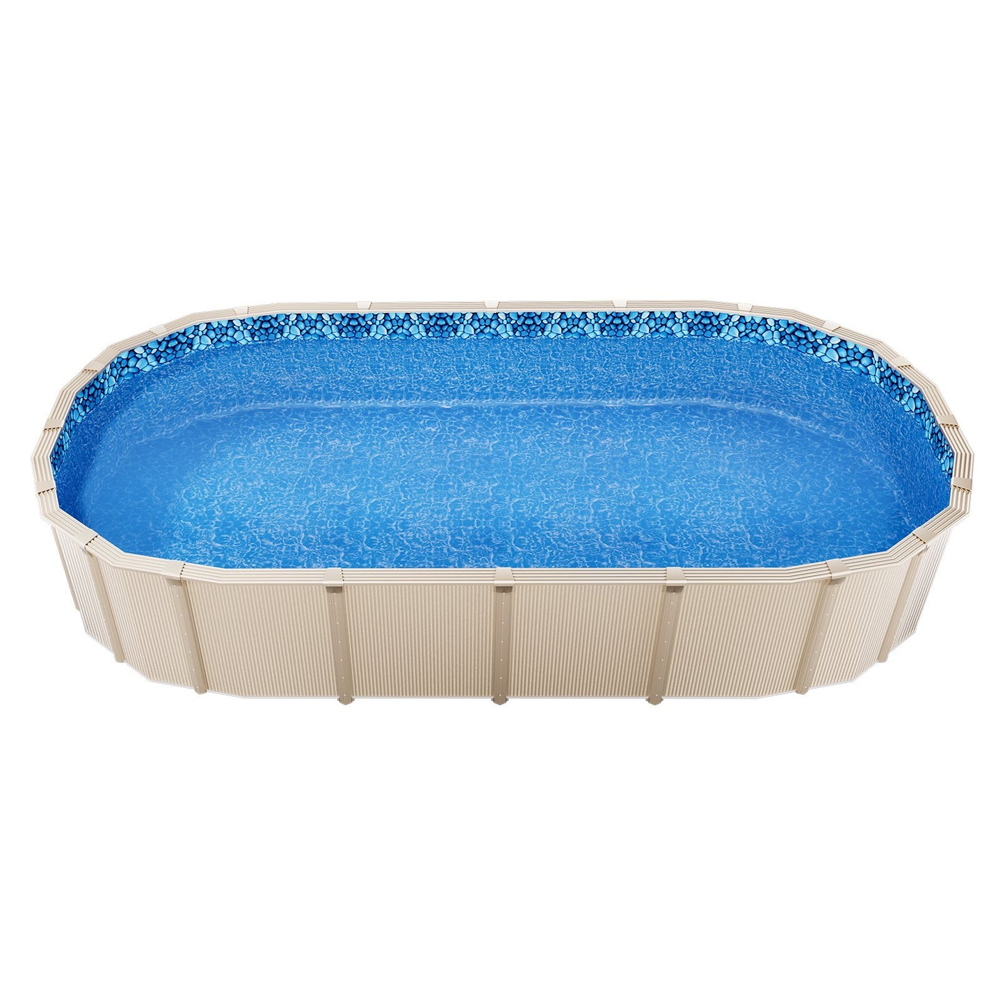 Oval Pool Liner 18x33ft Overlapp Style Pool Liner 54in Vägghöjd