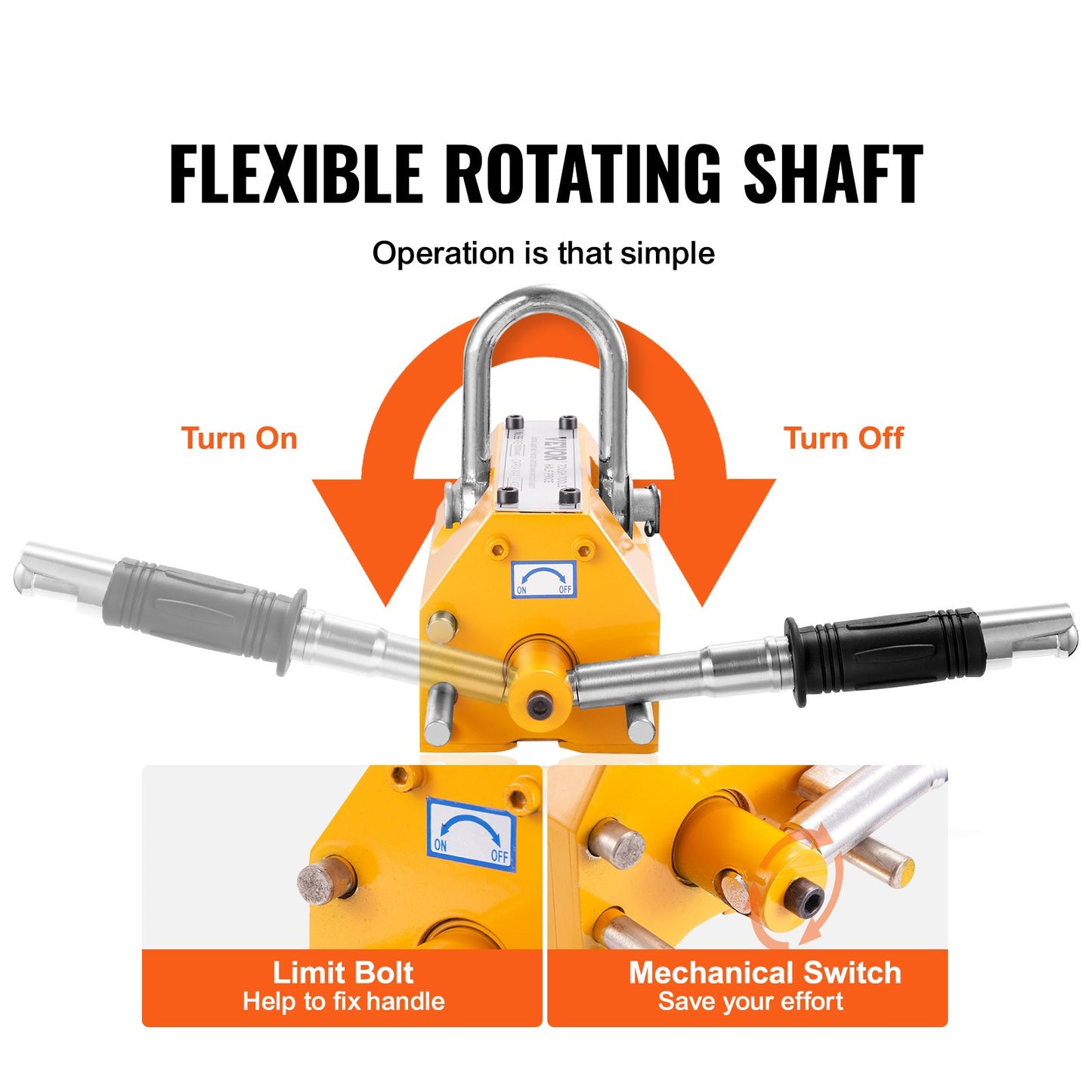 Magnetic Lifter, 660 lbs/300 kg pulling capacity, 2.5 safety factor, neodymium and steel, lifting magnet with release, permanent lifting magnets, powerful magnet for elevator, shop crane, block, board