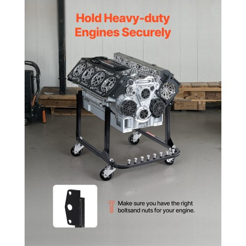 motorstativ 750LBS/340KG motorlyftdolly med 4-hjuls kraftigt stål | EU