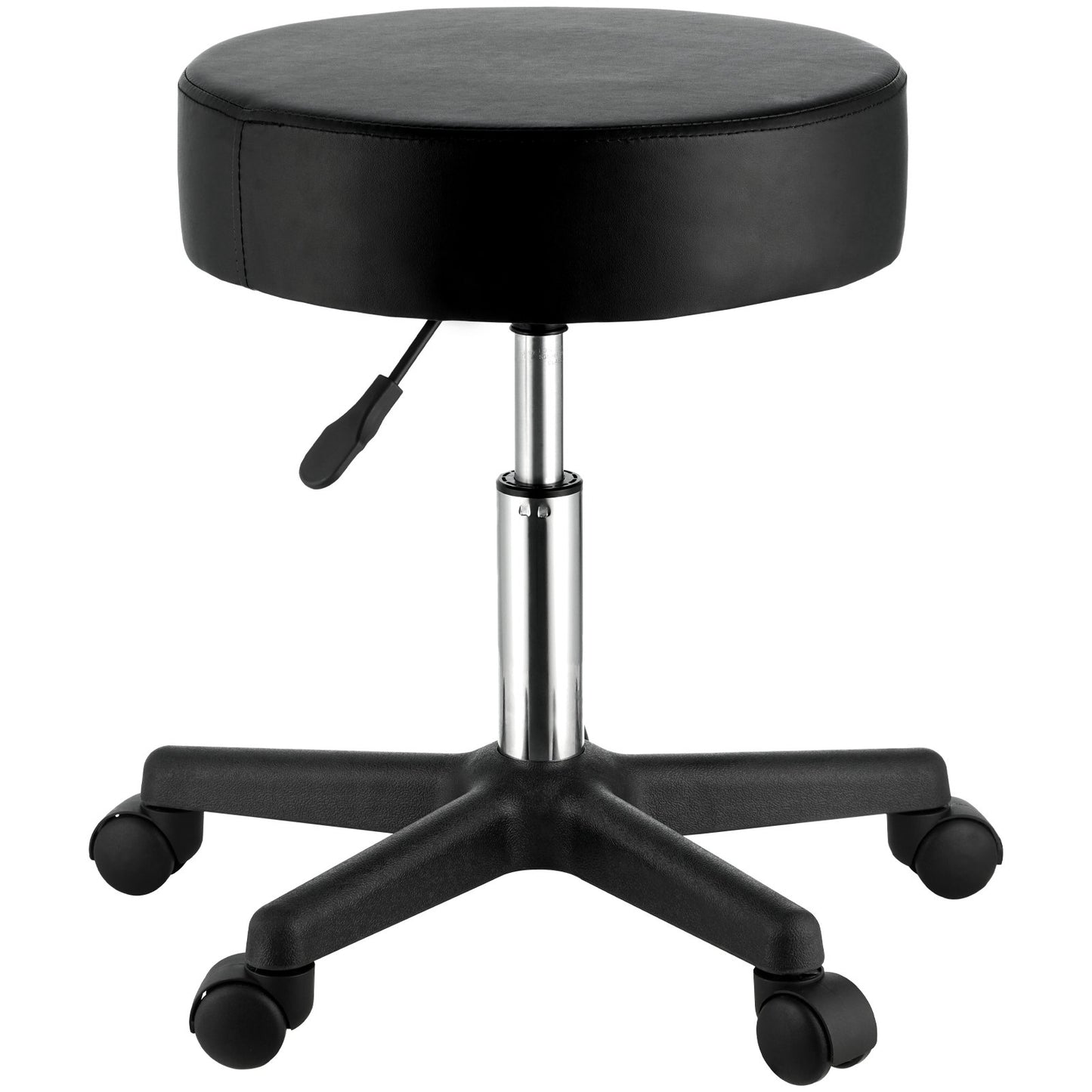 Rolling Stools with Wheels, 400 LBS Weight Capacity Adjustable Height Stool with Ultra-Thick Seat Cushion, Swivel Stools Chair for Salon, Bar, Home, Office, Tattoo, Medical, Massage, Black
