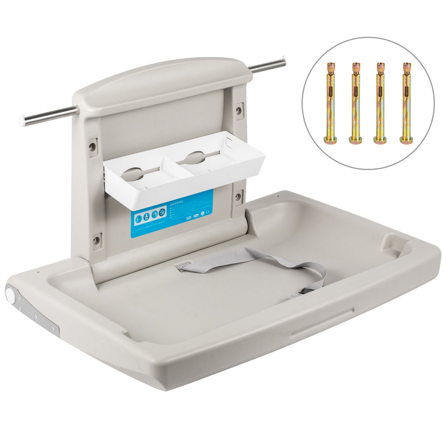 Horizontal changing table Wall mounted changing table for baby diapers Vertical fold-down changing table