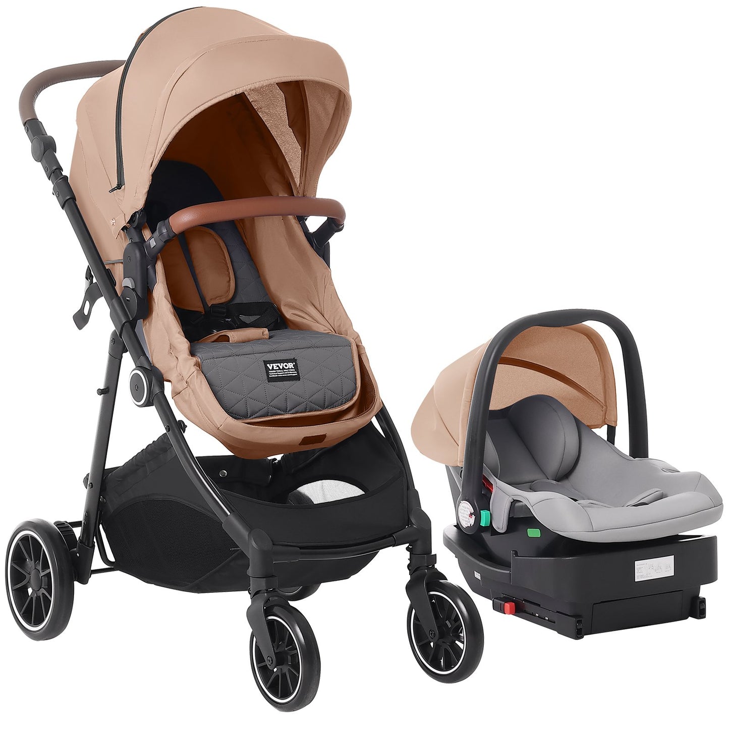 Barnvagn Resesystem med bilbarnstol Playard Baby Combo Set Tan Brown