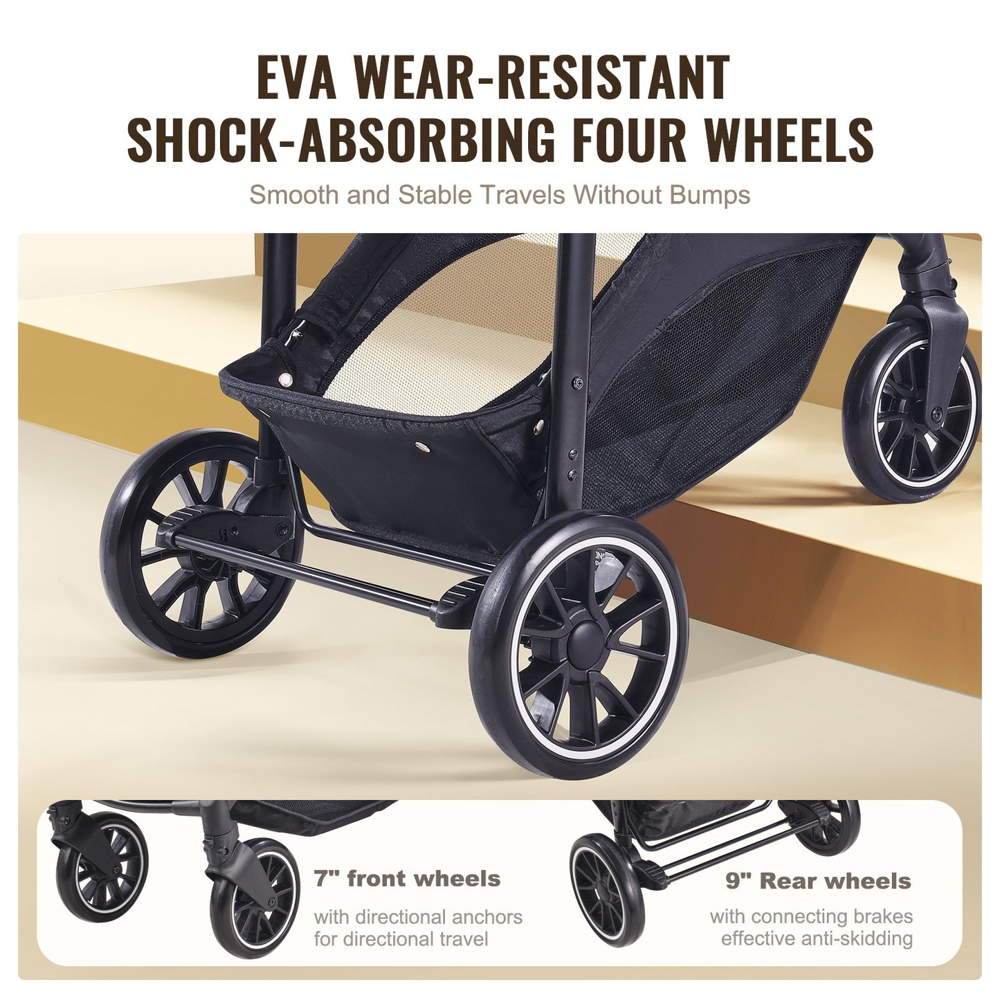 Barnvagn Resesystem Med Bilbarnstol Playard Baby Combo Mörkgrå&Svart