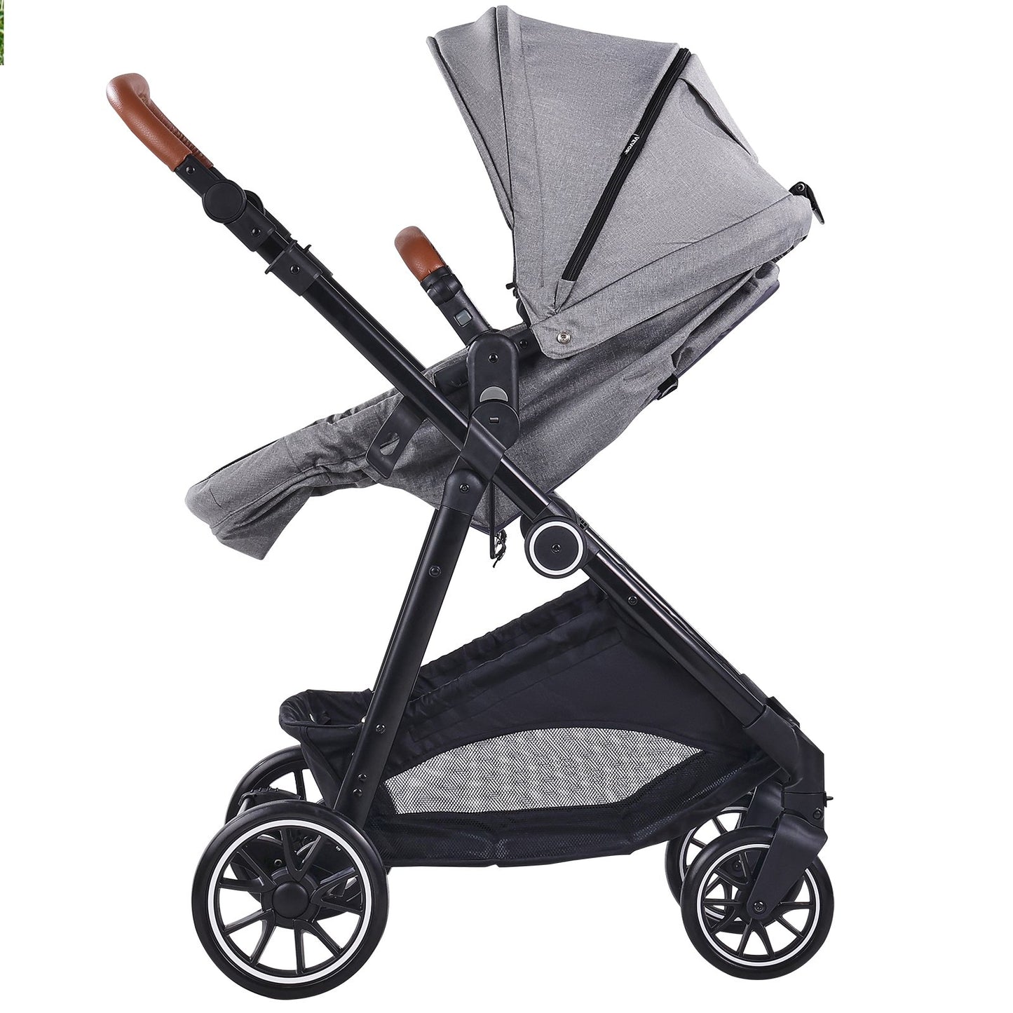 Barnvagn Resesystem Med Bilbarnstol Playard Baby Combo Mörkgrå&Svart
