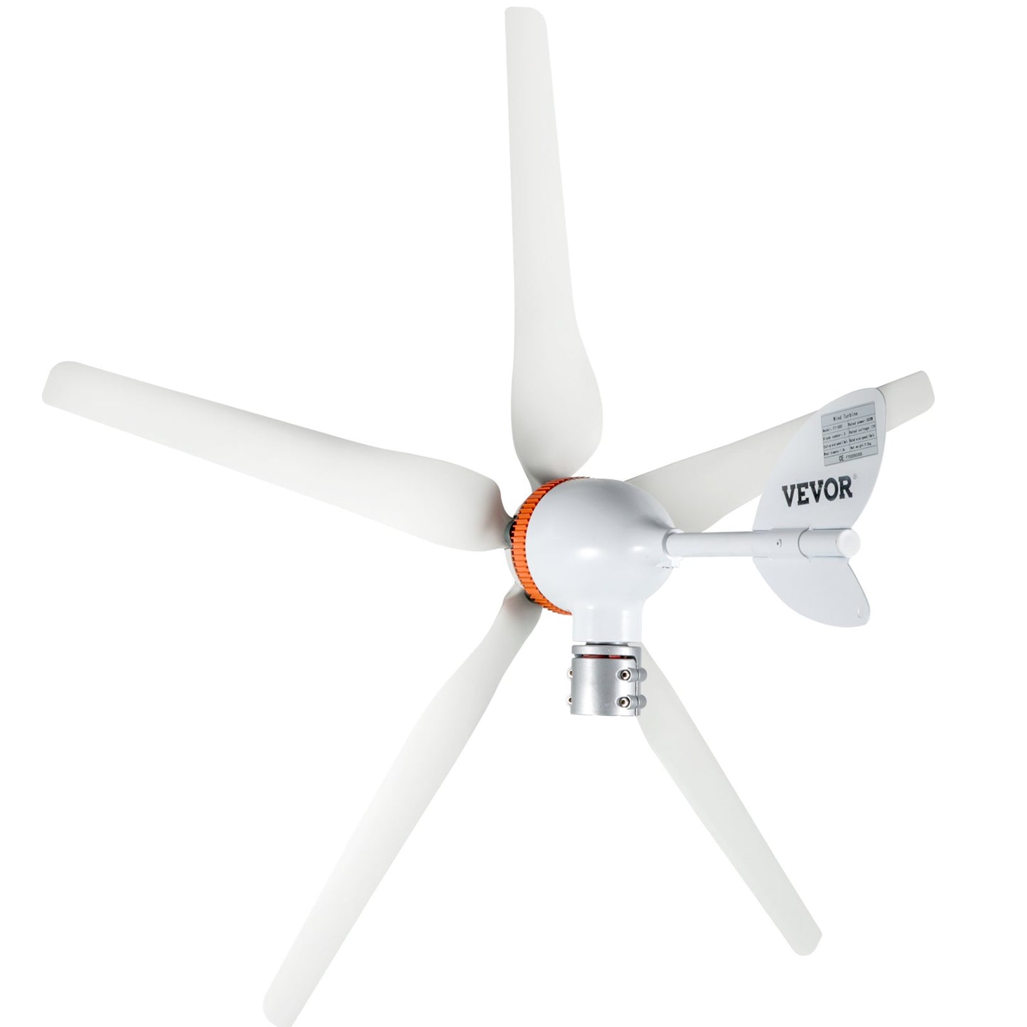 Wind turbine generator, 12V/AC wind turbine kit, 500W wind power generator with MPPT controller 5 blades Automatic adjustment upwards Suitable for terrace, marine, motorhome, cottage, boat
