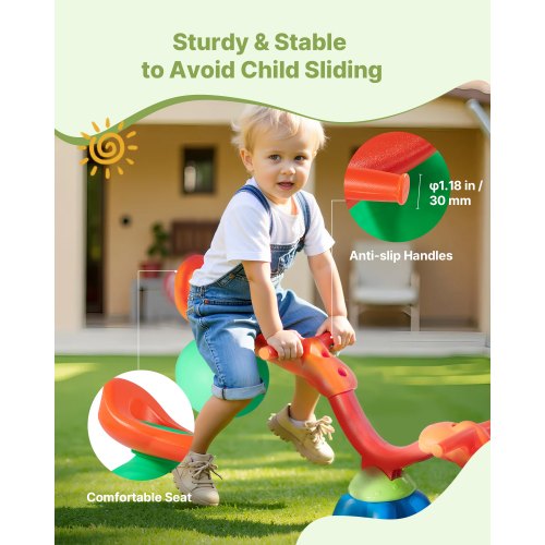 Children's seesaw 22.5 kg capacity 360 degree rotating seesaw from 3 years old