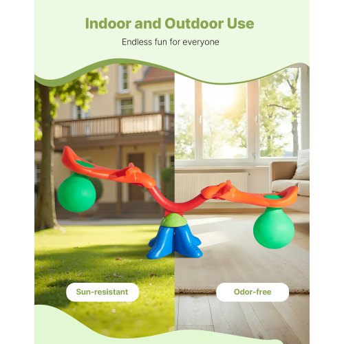 Children's seesaw 22.5 kg capacity 360 degree rotating seesaw from 3 years old