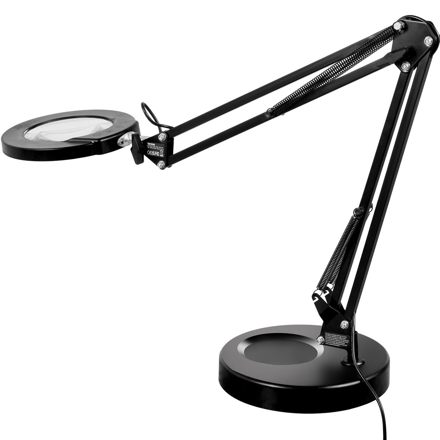 Förstoringsglas med ljus & bas 5X förstoringslampa 4,3" lins 5 färg