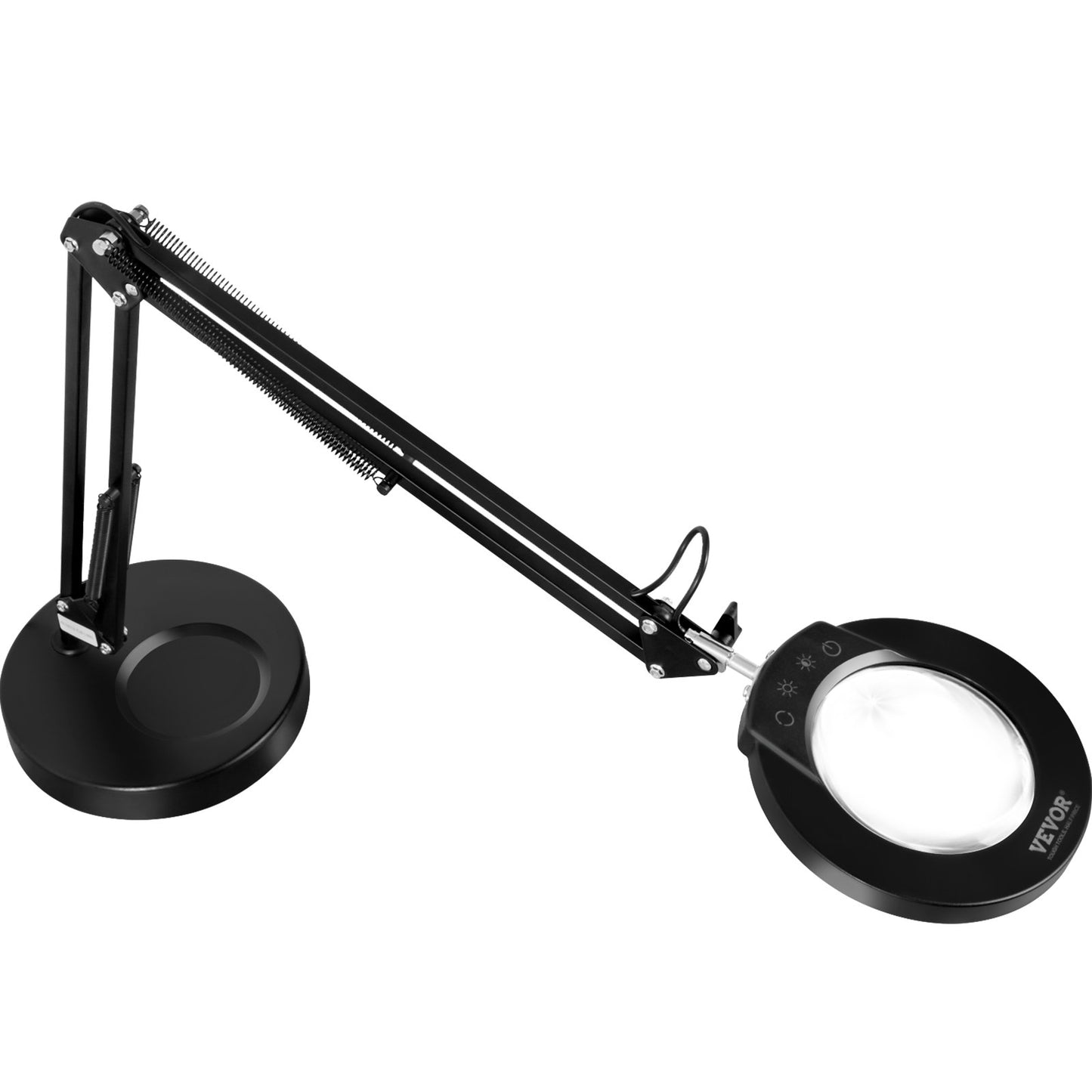 Förstoringsglas med ljus & bas 5X förstoringslampa 4,3" lins 5 färg