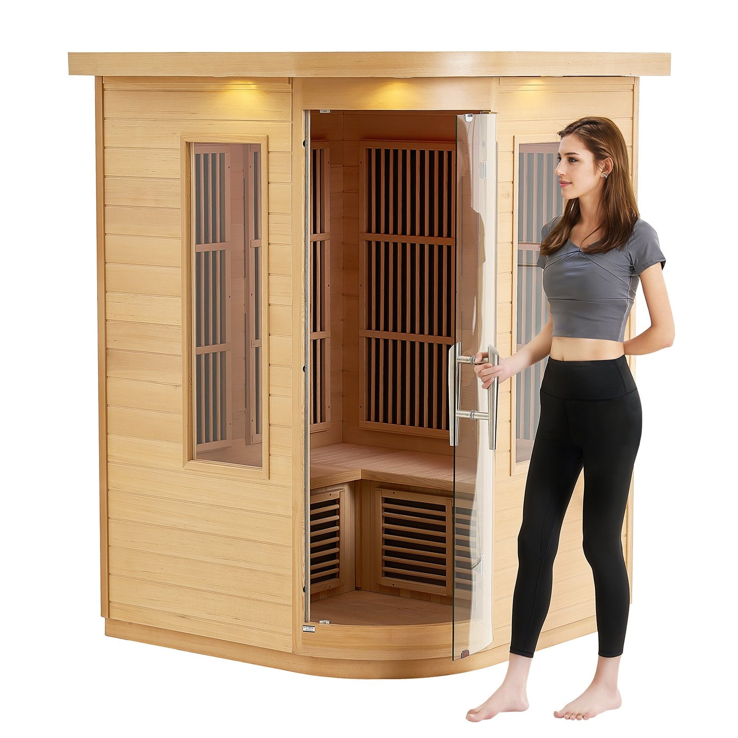 Ferninfrarot-Holzsauna, Heimsauna, Spa für 2 Personen, 1850 W