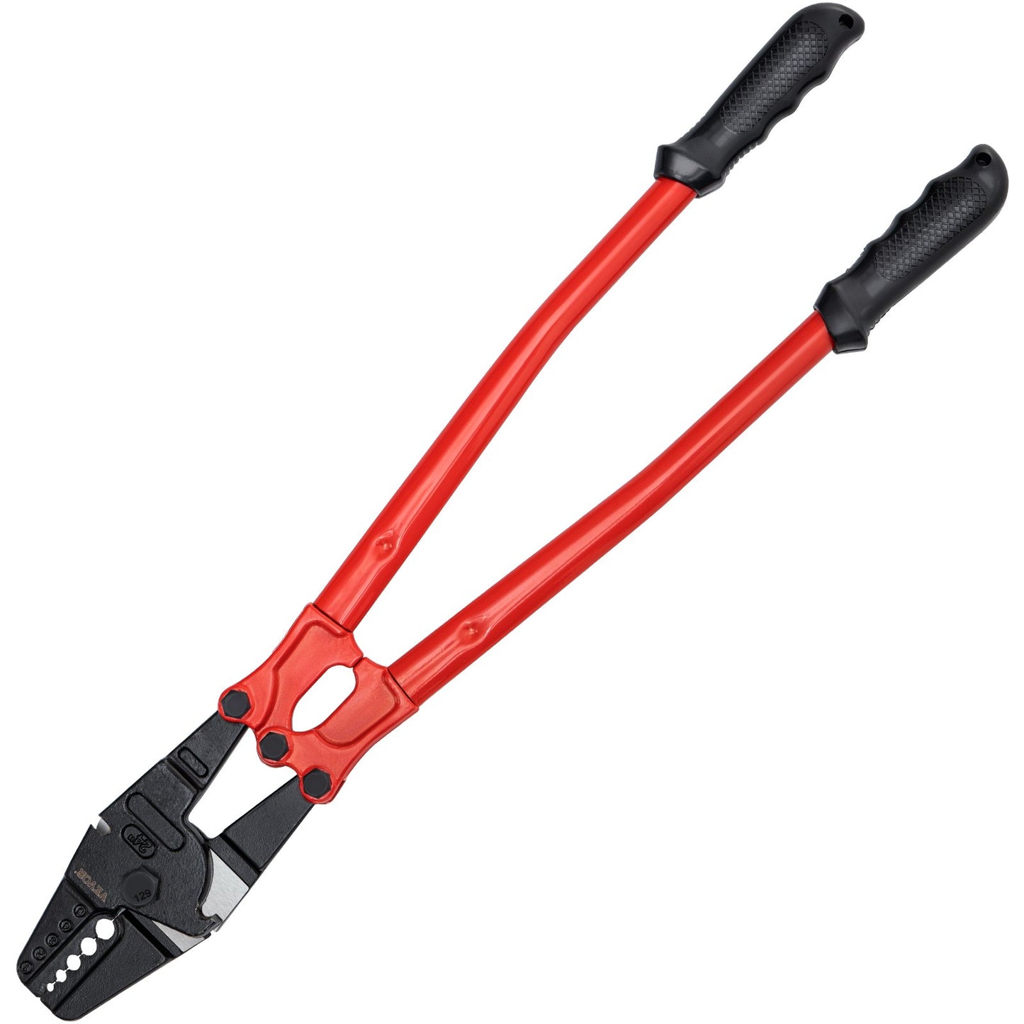 24 Inch Hand Crimping Tool 5 Cavities 1/16 to 3/16 Inch Crimping Tool for Oval Copper Aluminum Ferrules and Stopper Ferrules Wire Crimping Tool Propress Swage Tool Long Handle Labor Saving