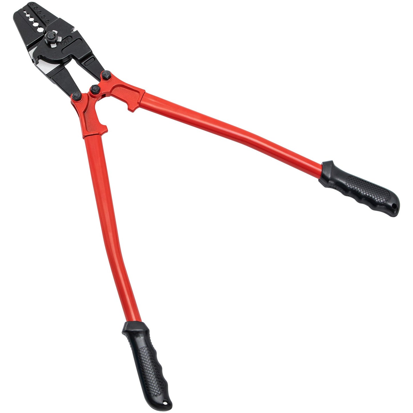 24 Inch Hand Crimping Tool 5 Cavities 1/16 to 3/16 Inch Crimping Tool for Oval Copper Aluminum Ferrules and Stopper Ferrules Wire Crimping Tool Propress Swage Tool Long Handle Labor Saving