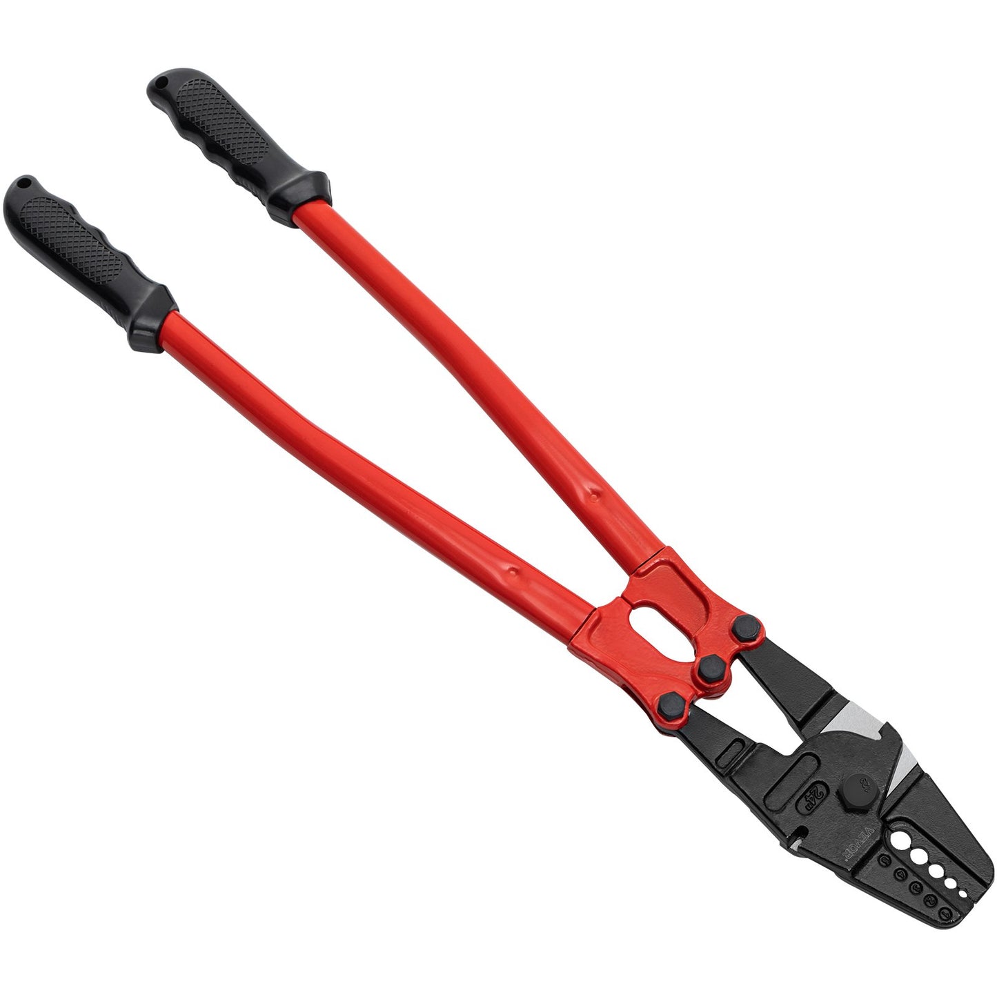24 Inch Hand Crimping Tool 5 Cavities 1/16 to 3/16 Inch Crimping Tool for Oval Copper Aluminum Ferrules and Stopper Ferrules Wire Crimping Tool Propress Swage Tool Long Handle Labor Saving
