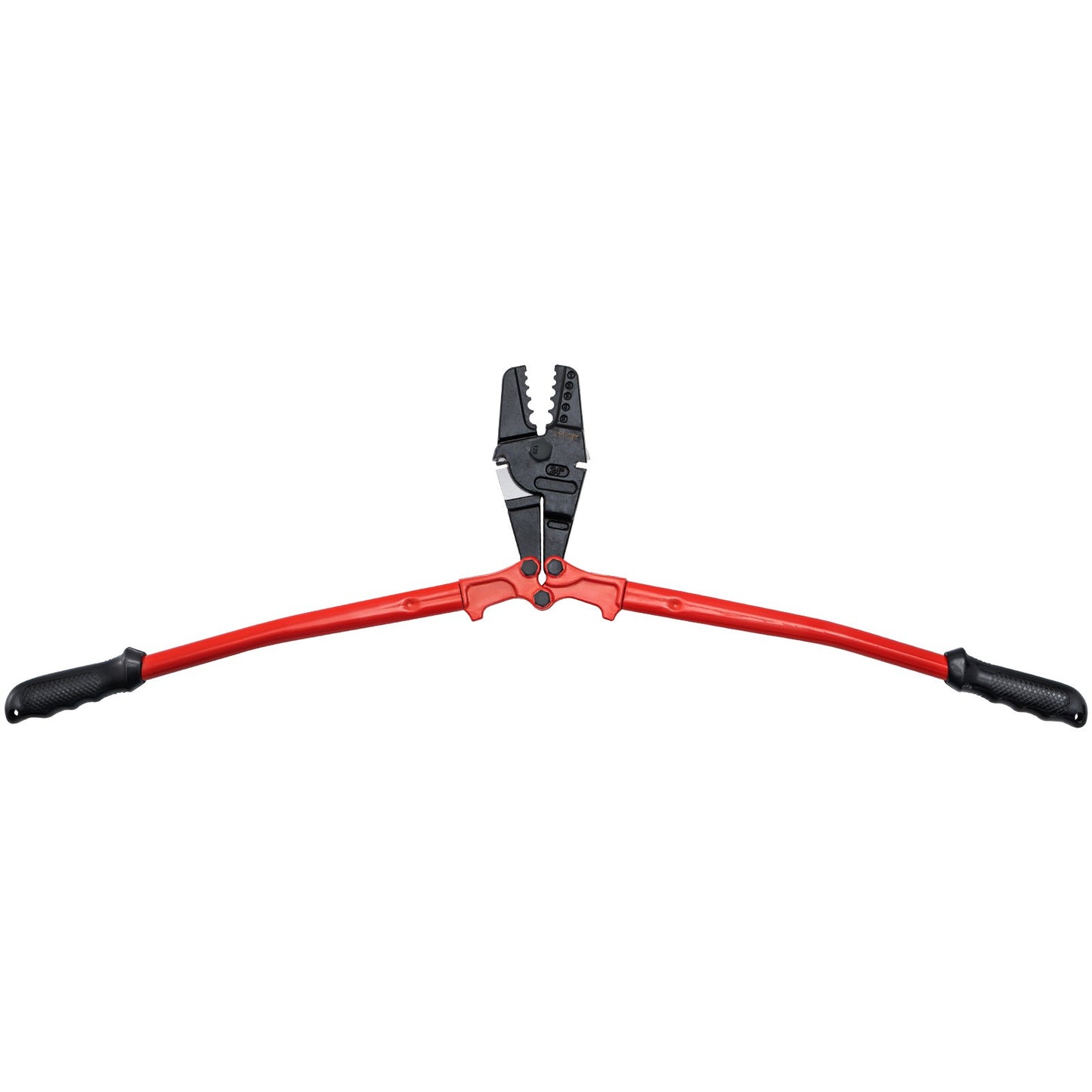 24 Inch Hand Crimping Tool 5 Cavities 1/16 to 3/16 Inch Crimping Tool for Oval Copper Aluminum Ferrules and Stopper Ferrules Wire Crimping Tool Propress Swage Tool Long Handle Labor Saving