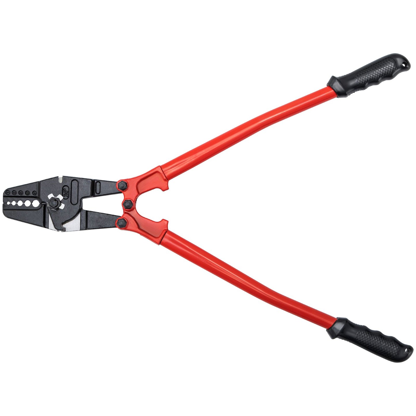 24 Inch Hand Crimping Tool 5 Cavities 1/16 to 3/16 Inch Crimping Tool for Oval Copper Aluminum Ferrules and Stopper Ferrules Wire Crimping Tool Propress Swage Tool Long Handle Labor Saving