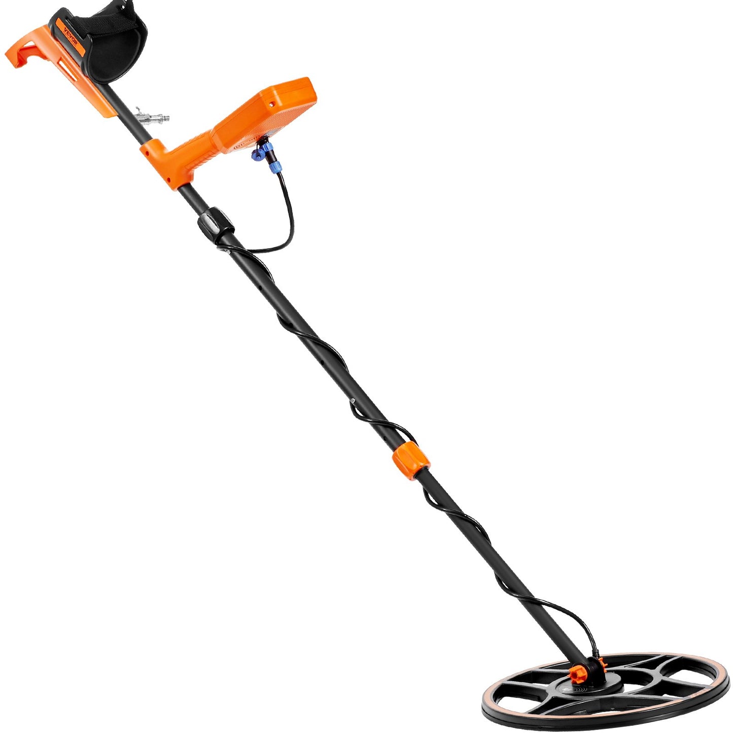 Vattentät metalldetektor, 12" spole, professionell uppladdningsbar gulddetektor, 39-50 tum Justerbar med LCD 7 lägen Advanced DSP Chip Bluetooth Headset, IP68 för att upptäcka guldskattjakt
