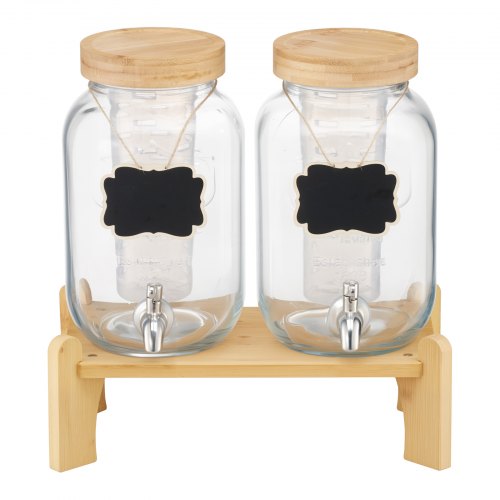 Dryckesdispenser 3,8L Dryckesdispenser För Fester Glas Med Ställning 2 ST