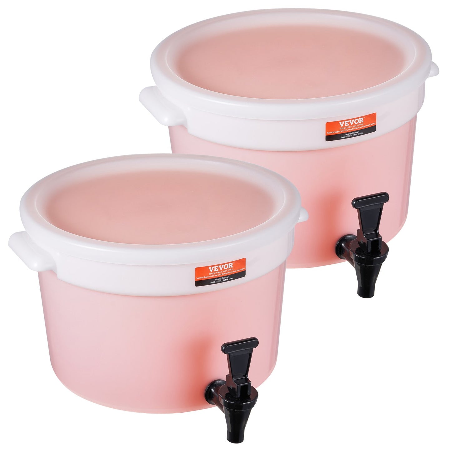 Beverage Dispenser, 3 gallon dryckesdispenser för fester, Juice Dispenser i plast med tapp och lock, Iced Tea Lemonade Juice Dispenser, för restauranger, hotell, fester, 2-pack