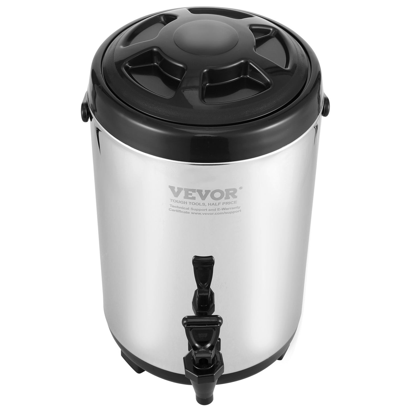 Stainless Steel Insulated Beverage Dispenser, 2 Gallon 7.6 Liter, Thermal Server for Hot and Cold Beverages with Tap Handle, Food Grade for Hot Tea Coffee Water Restaurant Drink Shop