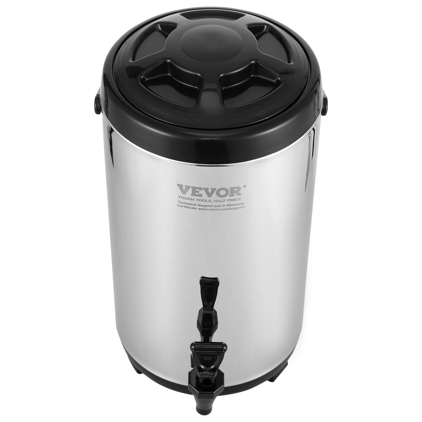 Rostfritt stål isolerad dryckesautomat, 2,4 gallon 9,2 liter, termisk server för varm och kall dryck med tapphandtag, livsmedelsklassad för varmt te Kaffe Vatten Restaurang Dryckesbutik