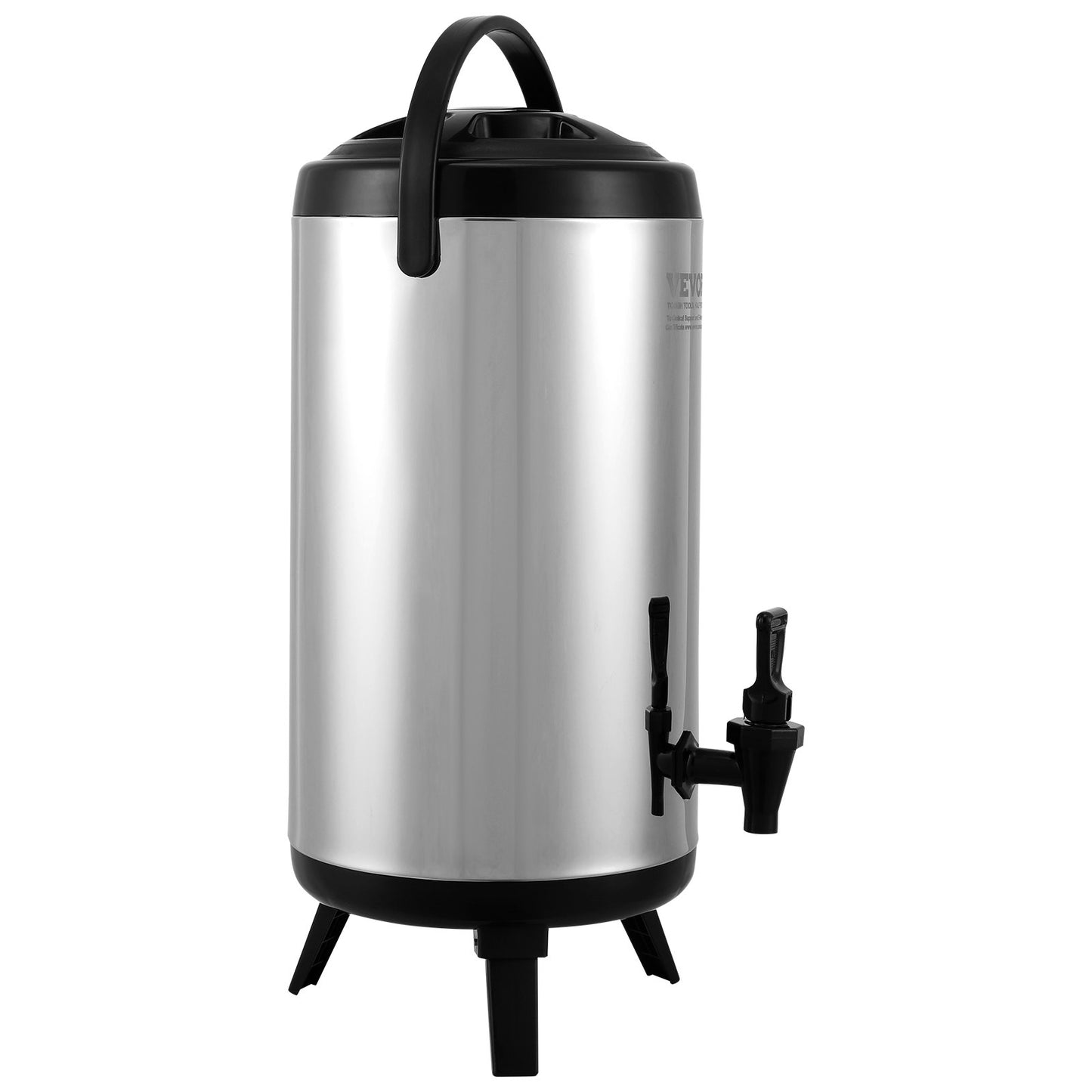 Rostfritt stål isolerad dryckesautomat, 2,4 gallon 9,2 liter, termisk server för varm och kall dryck med tapphandtag, livsmedelsklassad för varmt te Kaffe Vatten Restaurang Dryckesbutik