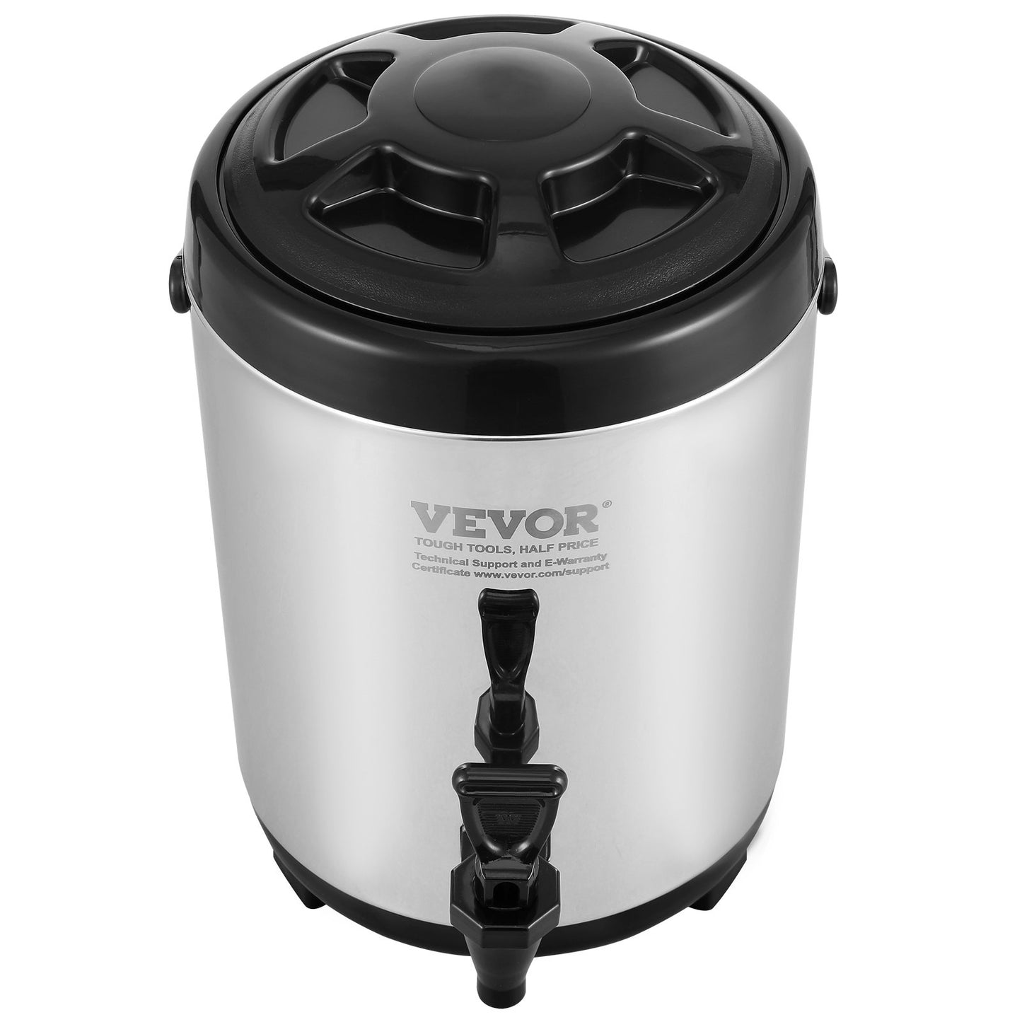 Rostfritt stål isolerad dryckesautomat, 1,5 gallon 6 liter, termisk server för varm och kall dryck med tapphandtag, livsmedelsklassad för varmt te Kaffe Vatten Restaurang Dryckesbutik