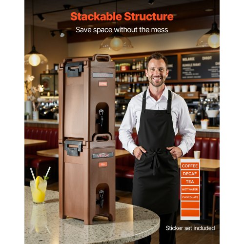 Insulated Dispenser for Hot and Cold Beverages 5Gal/19L Food Grade Beverage Serving