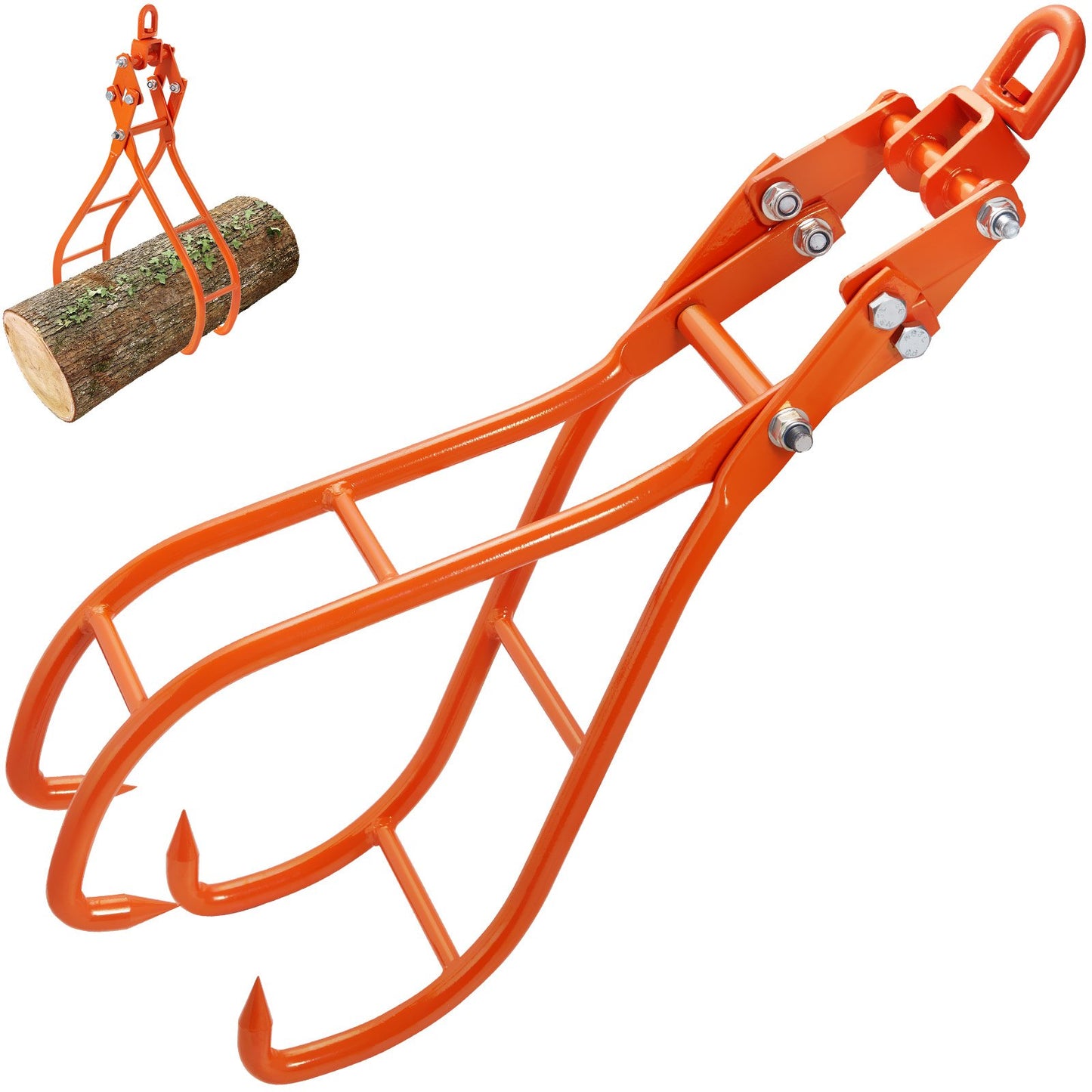 Timber Claw Hook, 28 tums 4 Claw Log Grip för timmertång, svängbara stålstockar lyfttång, Eagle Claws Design med 2205 lbs/1000 kg lastkapacitet för traktorer, terränghjulingar, lastbilar, gaffeltruckar