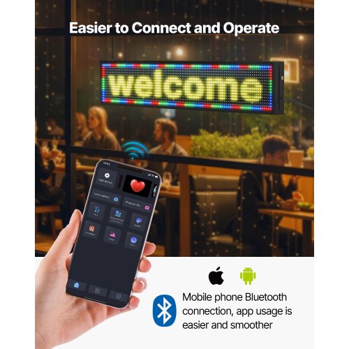 40x8 tum Programmerbar LED-skylt Digital rullande displaykort P10 Fullfärg | EU