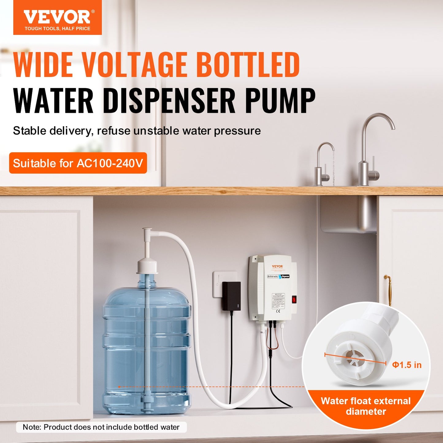 1 gallon vattendispenserpump 40psi kaffebryggare Autotryck Högt anseende