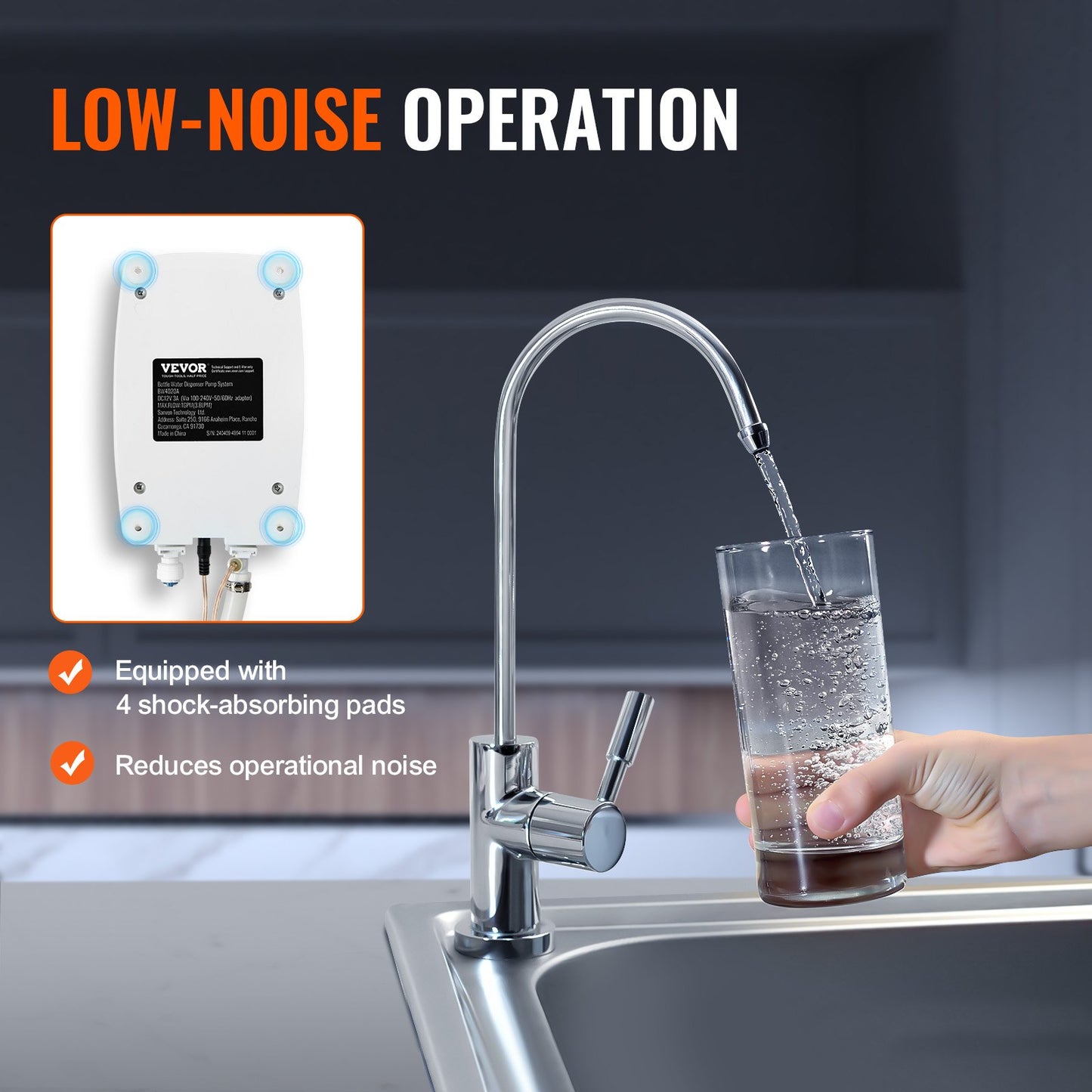 1 gallon vattendispenserpump 40psi kaffebryggare Autotryck Högt anseende