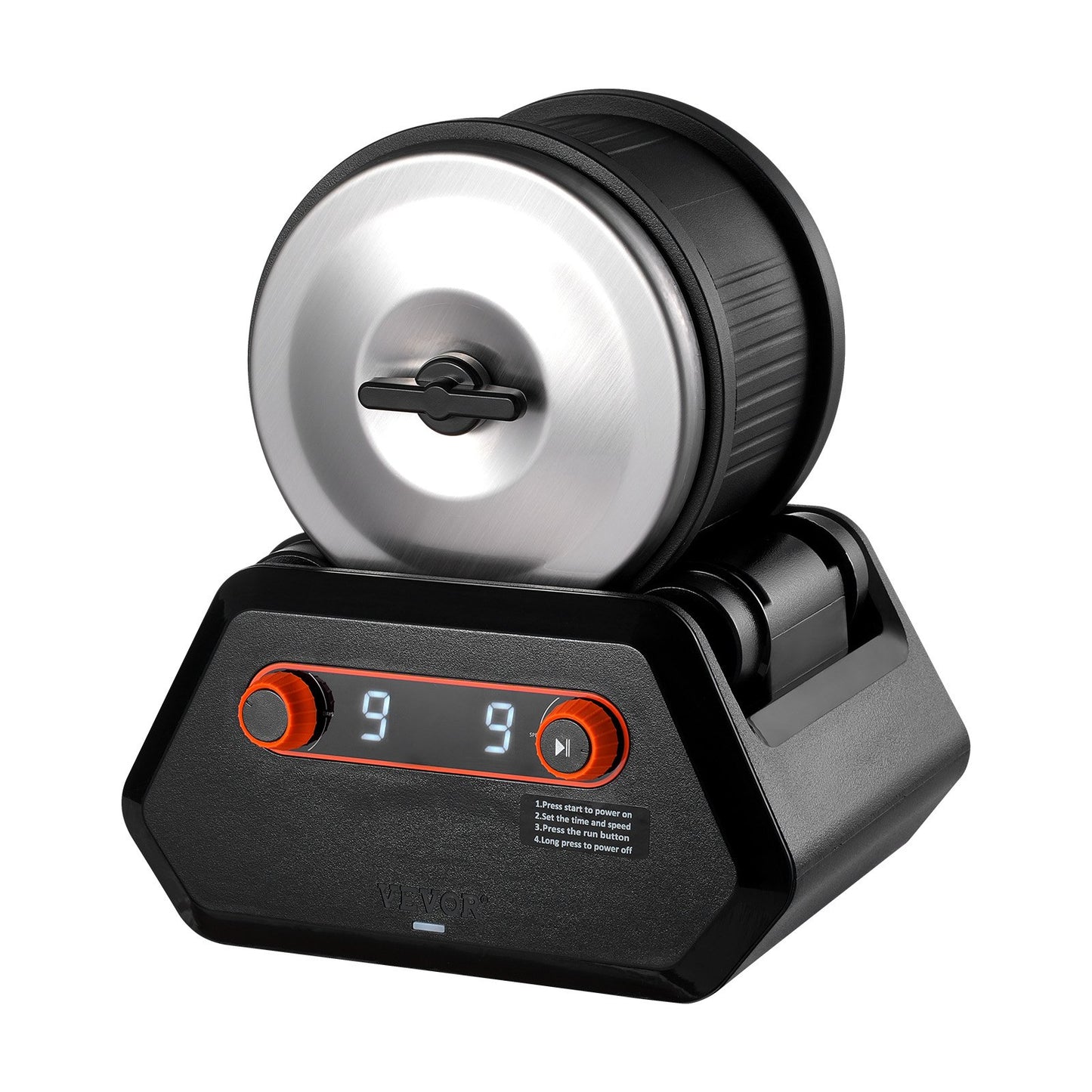 Rock Tumbler Kit 4 lbs Rock Polisher 9 hastigheter 9-dagars timer med gryn