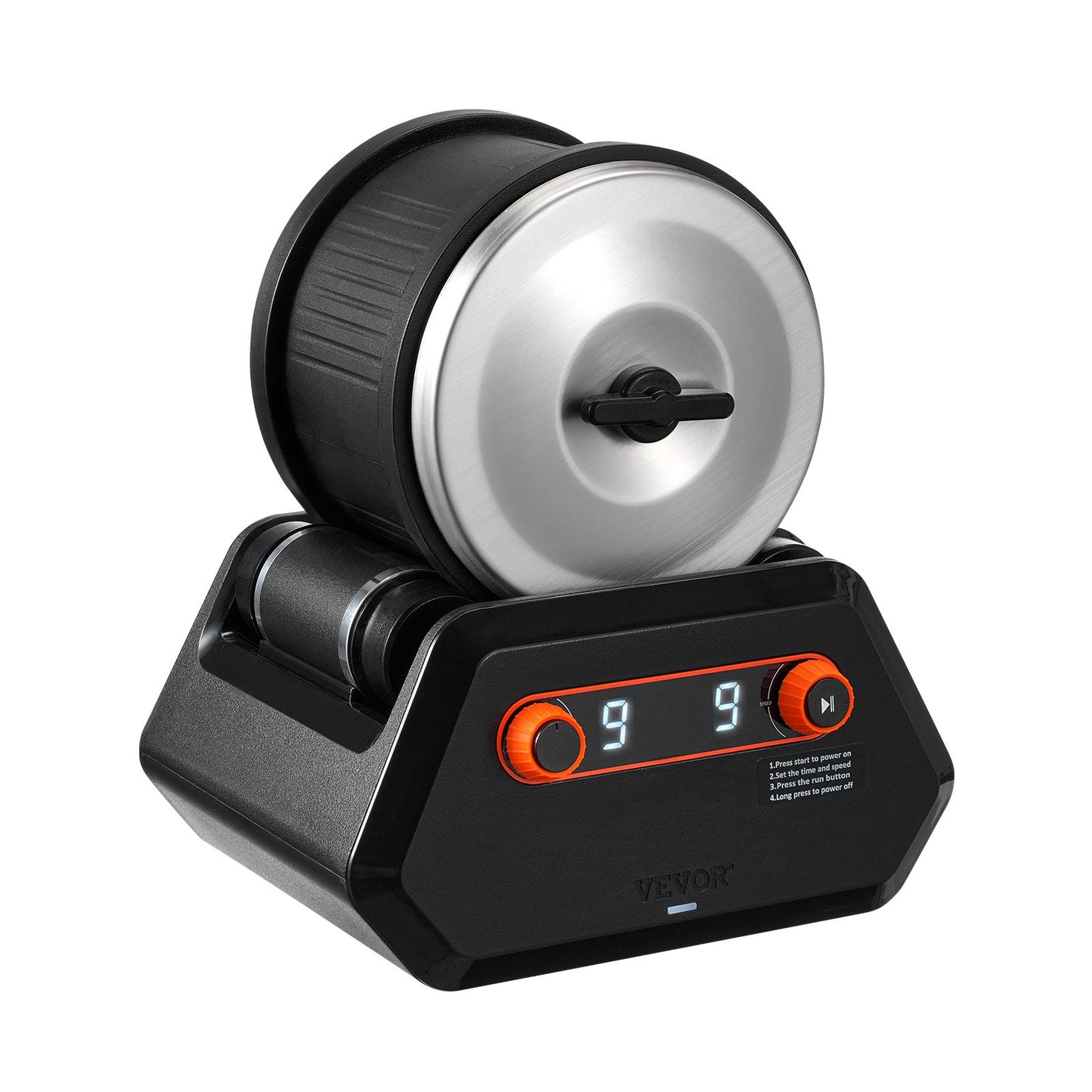 Rock Tumbler Kit 4 lbs Rock Polisher 9 hastigheter 9-dagars timer med gryn