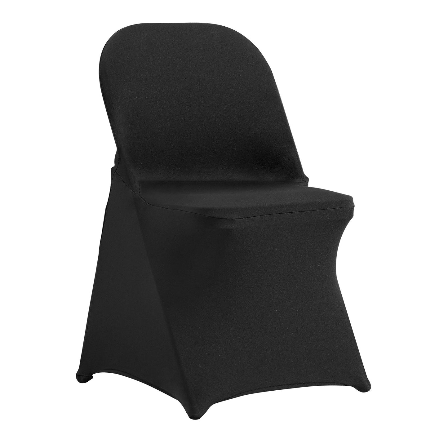50PCS Black, Stretch Spandex Folding Chair Covers, Universal Fitted Chair Covers, Removable Washable Protective Covers, for Wedding, Holiday, Banquet, Party, Celebration, Dinners